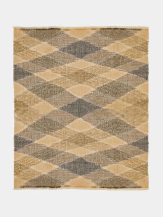 Me&K Check Ikat Cashmere Throw (67in/1.7m)