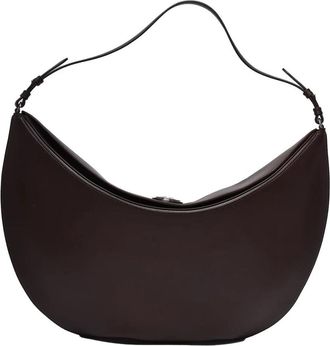 Jacquemus Half Moon Shoulder Bag In Smooth Leather With Magnetic Closure