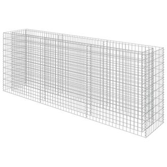 Berkfield Home Gabion Raised Bed Galvanised Steel 270x50x100 cm in Silver | Size: 270 x 50 x 100 cm