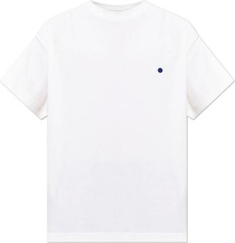 Jil Sander Katoenen T-shirt met Ronde Hals - Heren - Tops - Wit - Maat: M Katoen