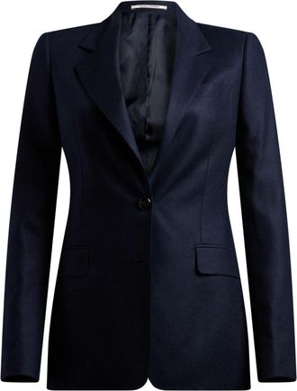 Tagliatore Enkelrijige Zijden Blazer - Dames - Blazers - Blauw - XS - Jassen