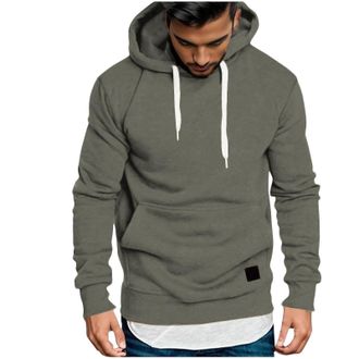Generic Hoodie Mens Sweatshirts Solid Colour Jumper Tops Long Sleeve Pullover Sweater Fall Winter Thermal Hoodies Blouse Comfort Sportswear Fashion Sweatshirt