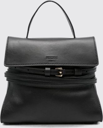 Moschino Tie Me Leather Mini Handbag with Shoulder Strap