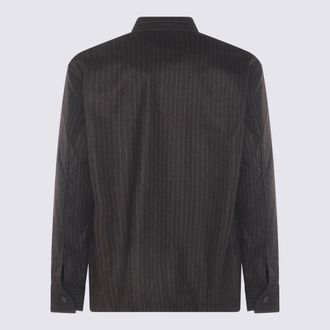 Nn.07 Mens Shirts Brown Stripe _wo Pl Pa