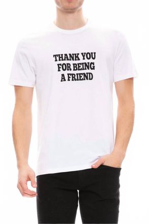 Ami Thank You For Being A Friend Tee In White Cream