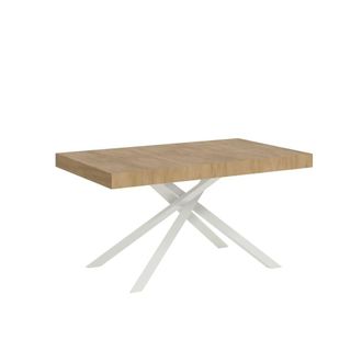 Itamoby Mesa extensible 90x140/244 cm efecto madera roble natural, hierro