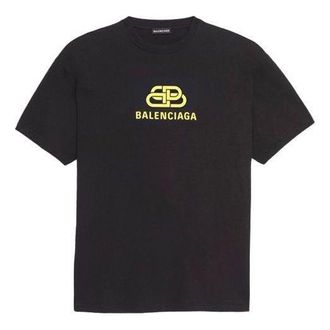 Balenciaga Interlocked BB Regular Fit T-shirt Black 578139TEV481361