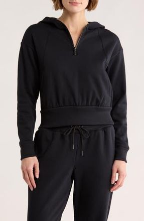 Marika Roxie Crop Quarter Zip Hoodie in Black at Nordstrom Rack, Size X-Small