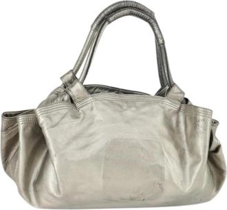Loewe Pre-owned Handbags, female, Gray, Size: ONE SIZE Pre-owned Leather Handbag