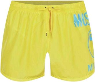 Moschino Heren Milano Grote Logo Zwemshort (Geel)