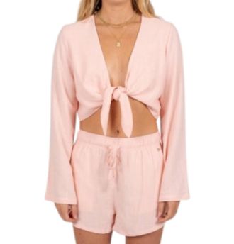 Rusty Wren Top In Pale Pink