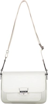 Michael Kors Stijlvolle Crossbody Tas met Klep Sluiting - Dames - Schoudertassen - Wit - ONE Size - Leer - Tassen