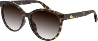 Gucci Mode Zonnebrillen Collectie - Dames - Zonnebrillen - Bruin - 56 MM - Accessoires