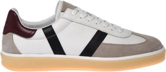 Baldinini Suede en leren lage sneaker - Heren - Sneakers - Veelkleurig - 44 EU - Leer - Schoenen