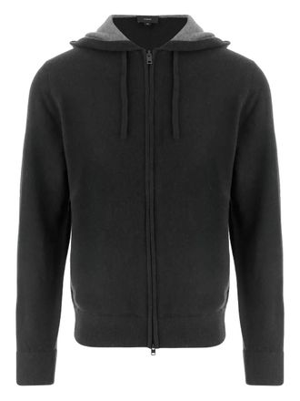 Vince Kasjmier sweater met rits - Zwart