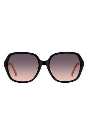 Kate Spade New York ellery 57mm square sunglasses in Black Pink at Nordstrom Rack