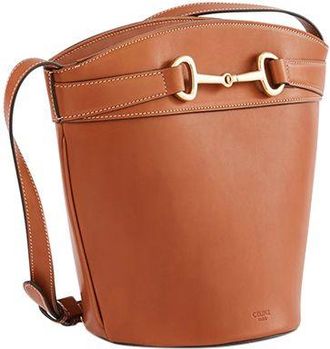 Celine Tan Calfskin Crecy Bucket Bag