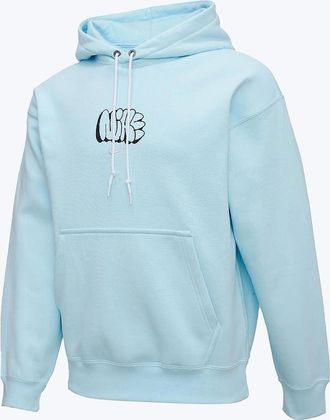 Nike Mens Nike Solo Swoosh Graffiti Hoodie Blue - Size: 36