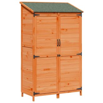 vidaXL Cobertizo De Jard&iacute;n Con Techo Marr&oacute;n 106,5 X 56 X 176 Cm Vidaxl