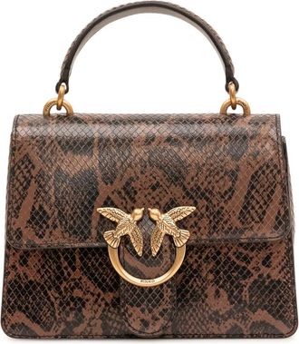 Pinko Pinko, Tassen, Dames, Bruin, ONE Size, Leer, Love One Top Handle