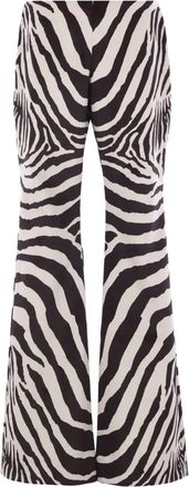 Duran Lantink zebra-print flared trousers - Black