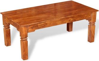 vidaXL Mesa De Centro De Madera Maciza 110x60x45 Cm Vidaxl