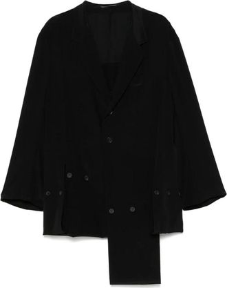 Yohji Yamamoto Hombre, Abrigos, Negro, Talla: L