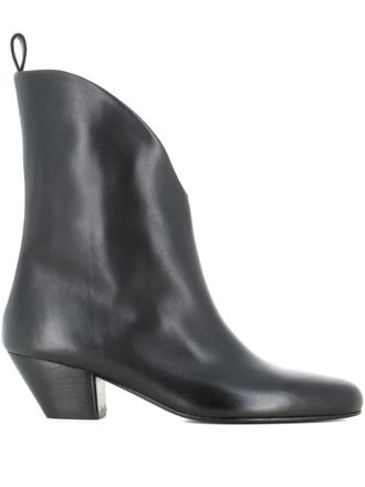 Marsèll v-cut leather boots - Black