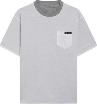 Prada Omkeerbaar katoenen T-shirt - Heren - T-shirts - Grijs - S - Katoen - Tops