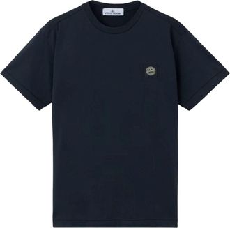 Stone Island 2100027 60/2 Slim-Fit Compass Patch T-Shirt Navy L1S1521000-27S0013-V0020