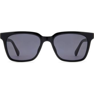 Fossil 55mm Rectangular Sunglasses in Black/Grey at Nordstrom