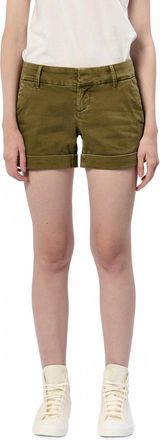 Dear John Denim Hampton Mid-Rise Rolled Hem Shorts In Olive Branch