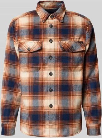 Christian Berg Regular Fit Hemdjacke mit Brusttaschen in Kupfer, Größe 3XL