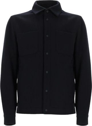 Herno Shirtjack met drukknoopsluiting en borstzakken - Heren - Zomerjassen - Blauw - XL - Jassen