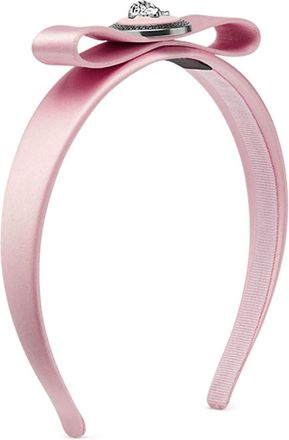 Versace Gianni Ribbon headband - women - Silk/Viscose - One Size - Pink