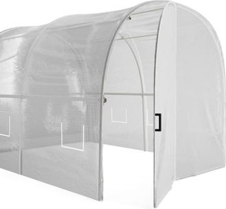 VENTE-UNIQUE.COM Invernadero t&uacute;nel poliestileno blanco