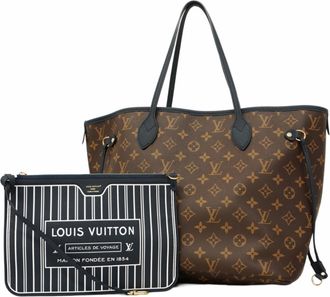 Louis Vuitton Brown Navy Tote Bag (Pre-Owned)