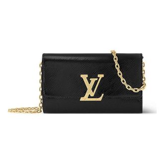 Louis Vuitton (WMNS) LOUIS VUITTON Pochette Louise Epi Leather Handbag Black M23756
