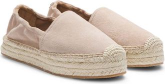 BOSS Suede espadrilles with jute midsole
