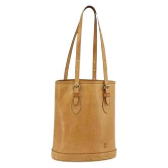 Louis Vuitton Pre-owned Bucket Bags, female, Brown, Size: ONE SIZE Pre-owned Nomade Leather Tote