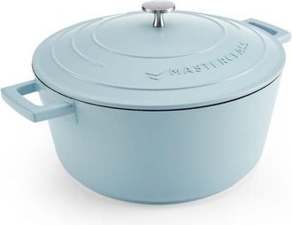 MasterClass Masterclass Cacerola Grande Con Tapa De 5 L/28 Cm, Aluminio Fundido Ligero, Apto Para Inducci&oacute;n, Horno Y Horno, Color Azul Cielo