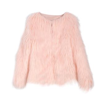 Generic Fur Jacket Womens Short Wedding Plain Fleece Jacket Faux Fur Plush Jacket Fluffy Winter Jacket Large Sizes Cuddly Jacket Oversized Y2K Fur Jacket Eleg