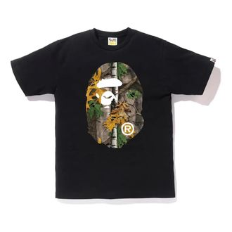 A Bathing Ape Forest Camo Big Ape Head T-shirt Black Beige TBD-BAPE-7