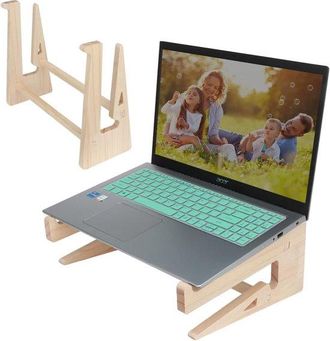 OEM Soporte De Madera Para Port&aacute;til - Universal - Ergon&oacute;mico - Beige