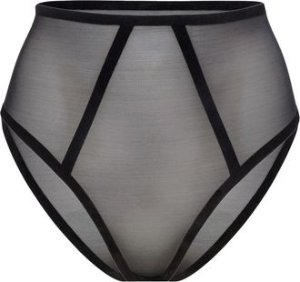Wolford Slip modellante con tulle applicato - - Underwear - Donna - Nero - XL