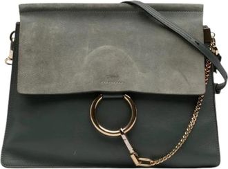 Chlo&eacute; Pre-owned Faye Crossbody Bag - Dames - Vintage Schoudertas - Groen - ONE Size - Leer - Vintage