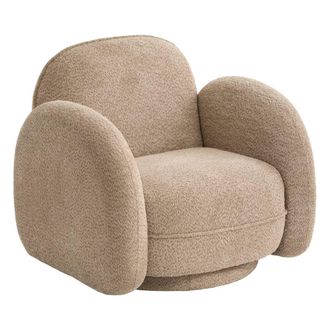 Atmosphera Sill&oacute;n Giratorio Fiva, 78 Cm De Altura, Color Beige - Atmosphera Cr&eacute;ateur DInt&eacute;rieur