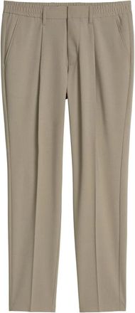 Marc O'Polo Morot Jogger Pleats - Heren - Straight fit broeken - Beige - W33 L32 - Wol - Broeken