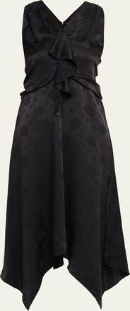 3.1 Phillip Lim Floral Silk Draped Midi Dress