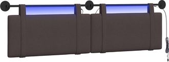 vidaXL Cabecero Colgante Marr&oacute;n Oscuro Tela Vidaxl